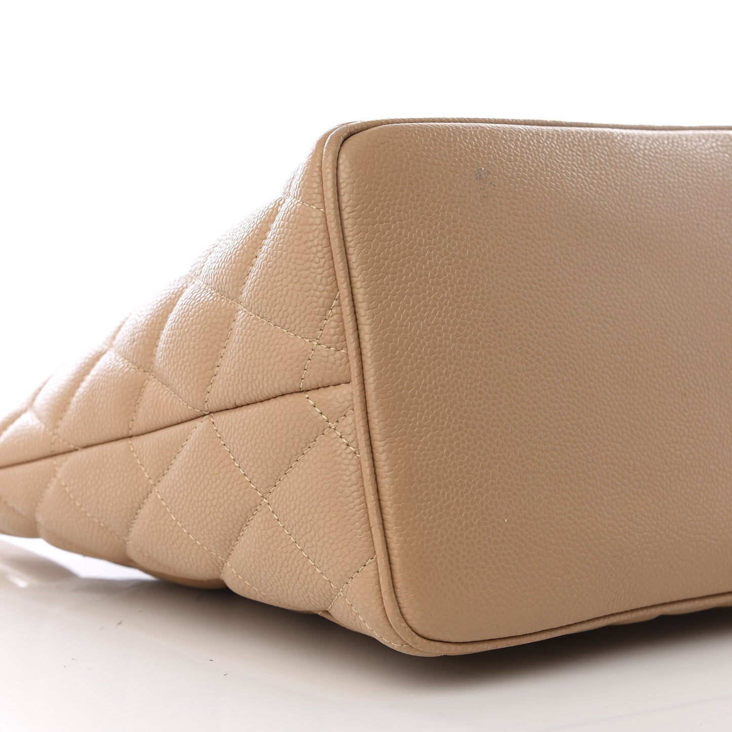 Caviar Quilted Medallion Tote Beige