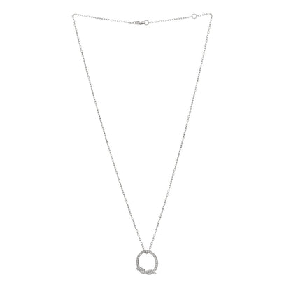 Cartier 18K White Gold Diamond Entrelaces Necklace 3 of 5