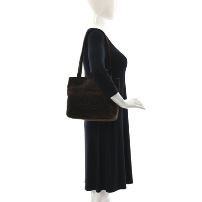 Chanel Suede CC Shoulder Bag Brown 2 of 9