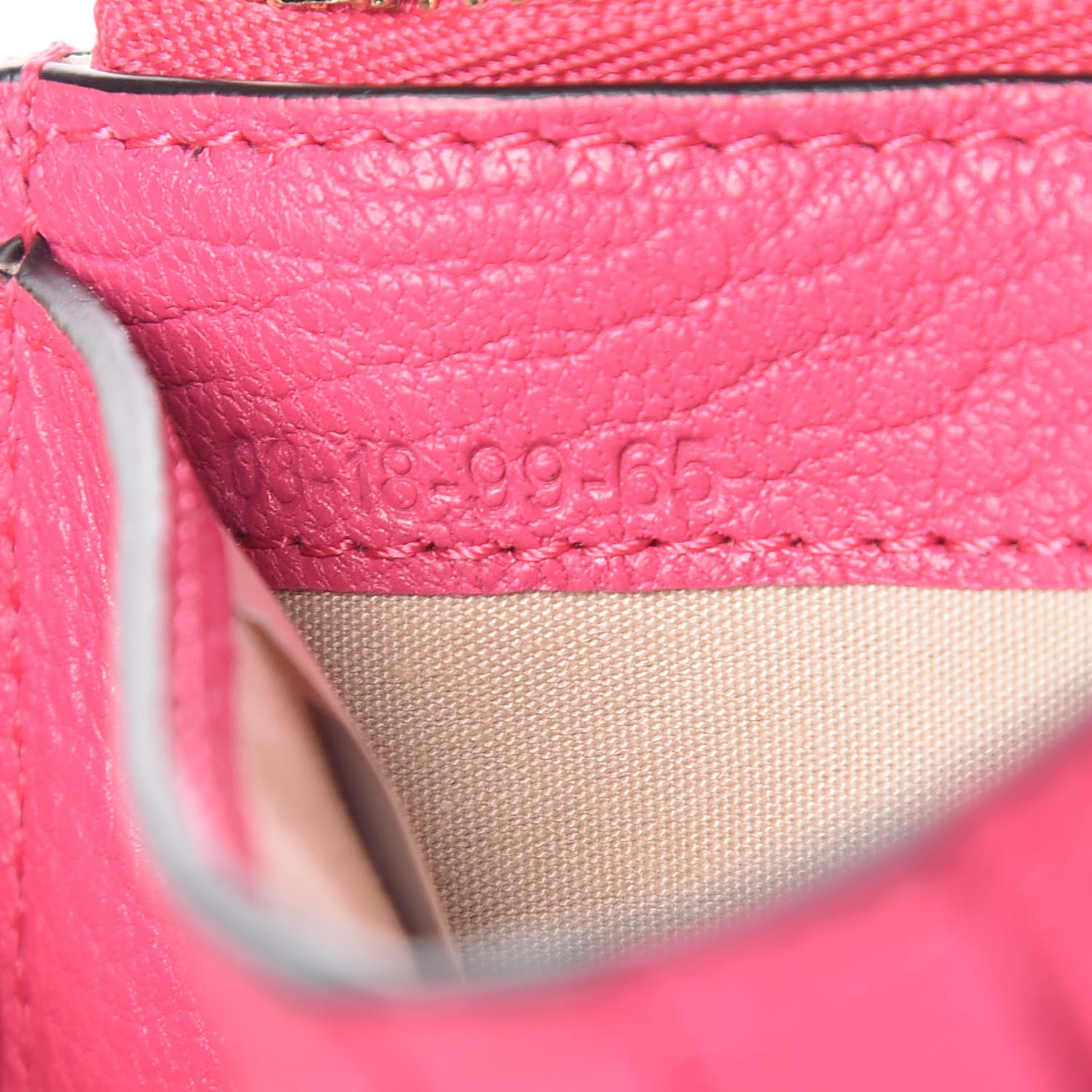 Chloe Grained Calfskin Drew Card Holder Fuchsia Rose 7 of 9
