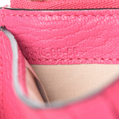 Chloe Grained Calfskin Drew Card Holder Fuchsia Rose 7 of 9