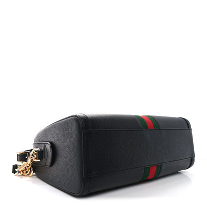 Gucci Textured Dollar Calfskin Web Medium Ophidia Boston Black 4 of 10