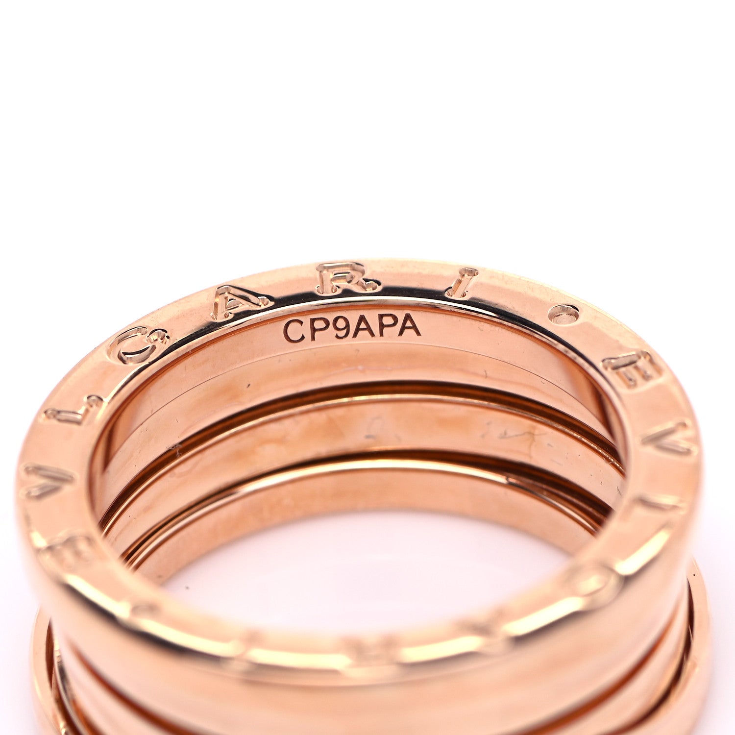 Bulgari 18K Rose Gold B.Zero1 Three-Band Ring 53 6.25 5 of 5