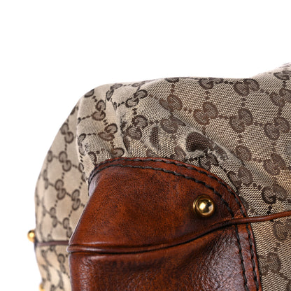 Gucci Monogram Studded Tote Dark Brown 10 of 15