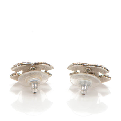 Chanel Crystal CC Earrings Silver 6 of 6