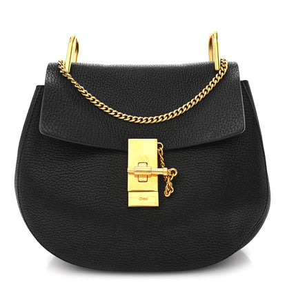 Chloe Grained Lambskin Drew Shoulder Bag Black 1 of 13