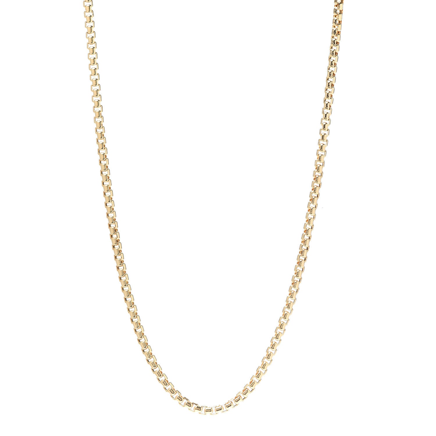 David Yurman 18K Yellow Gold 3.4mm Box Chain Necklace 20" 1 of 5