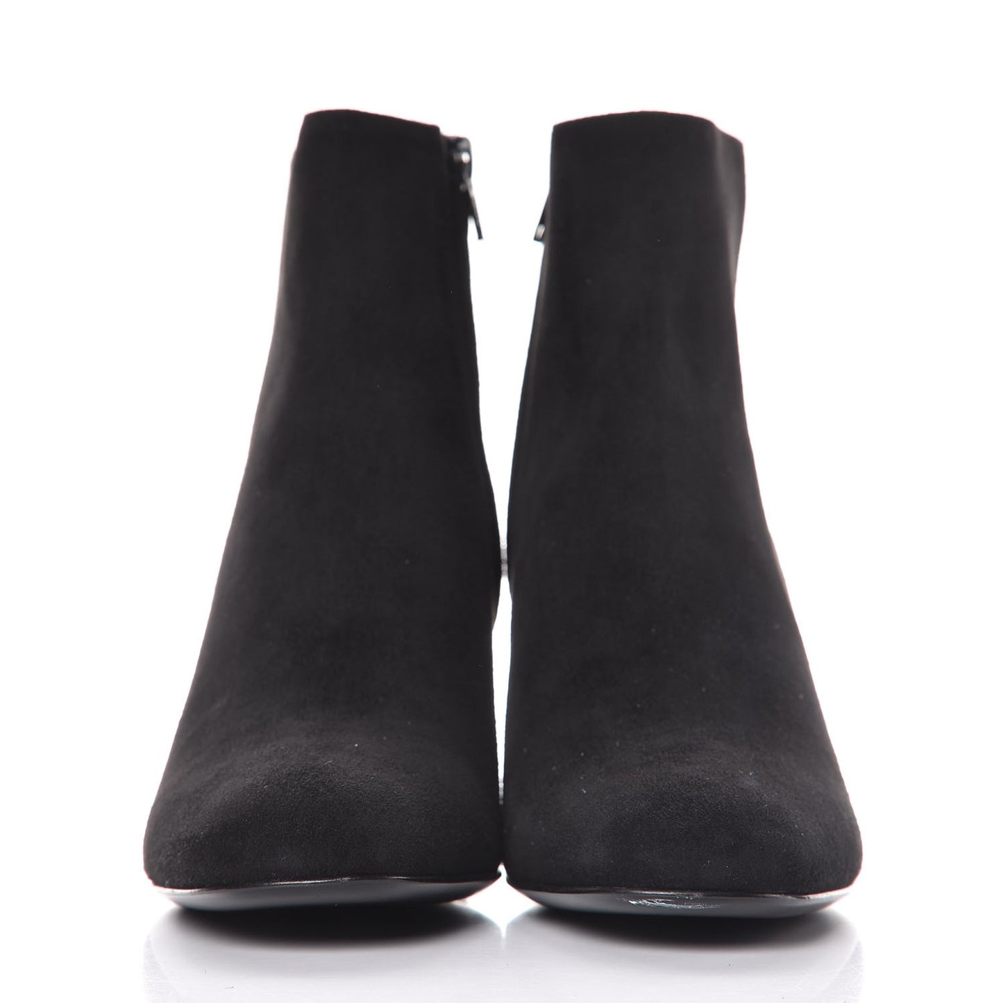 Suede Crystal Studded Babies 70 Ankle Boots 38.5 Black