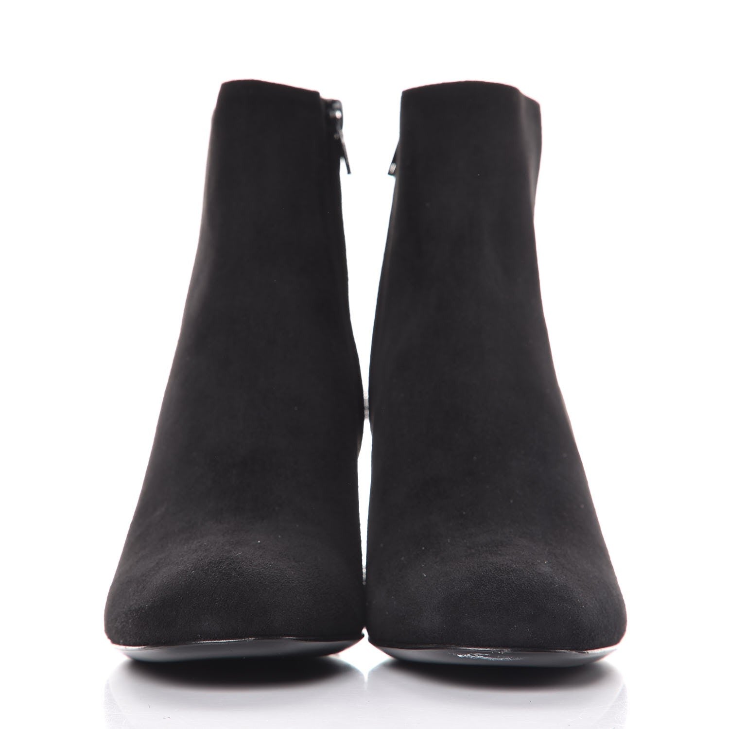 Saint Laurent Suede Crystal Studded Babies 70 Ankle Boots 38.5 Black 2 of 10