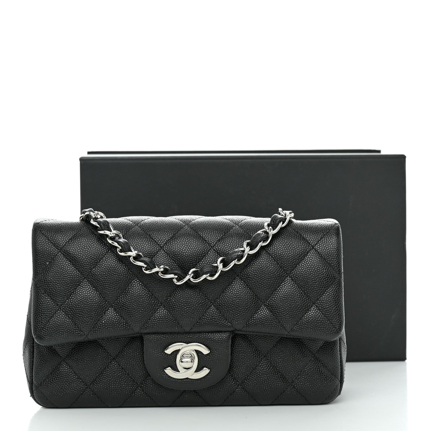 Chanel Caviar Quilted Mini Rectangular Flap Black 12 of 12