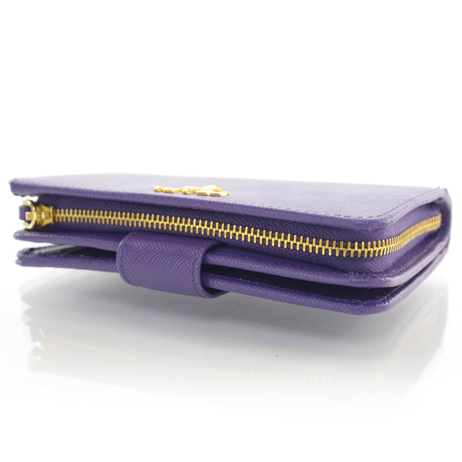 Prada Saffiano Compact Wallet Viola 3 of 8