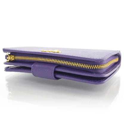 Prada Saffiano Compact Wallet Viola 3 of 8