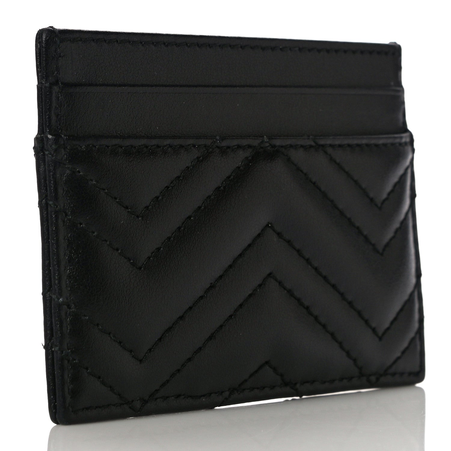 Gucci Calfskin Matelasse GG Marmont Card Holder Black 3 of 10