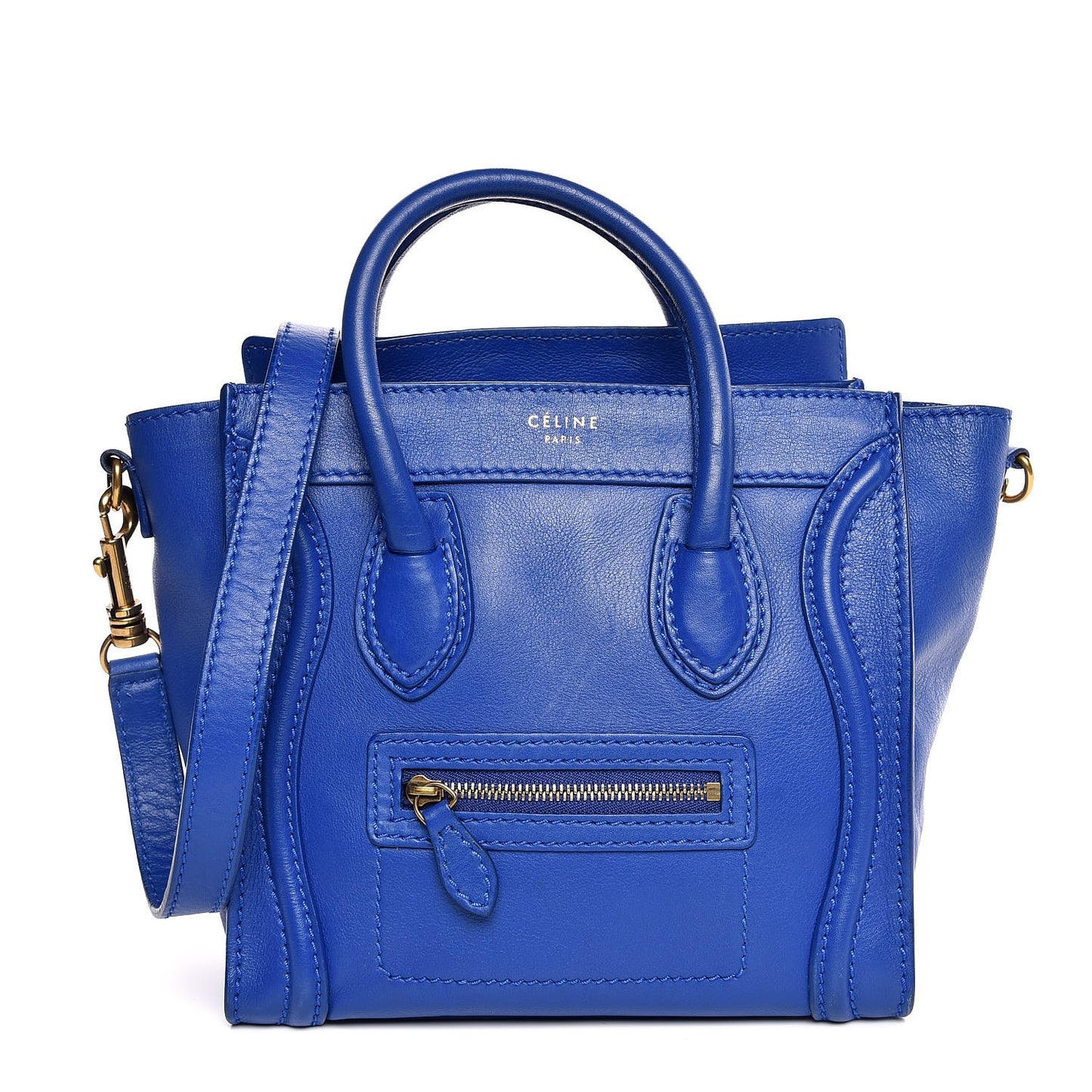 Smooth Calfskin Nano Luggage Royal Blue