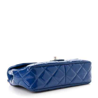 Chanel Patent Quilted Small Coco Shine Flap Blue 4 of 10