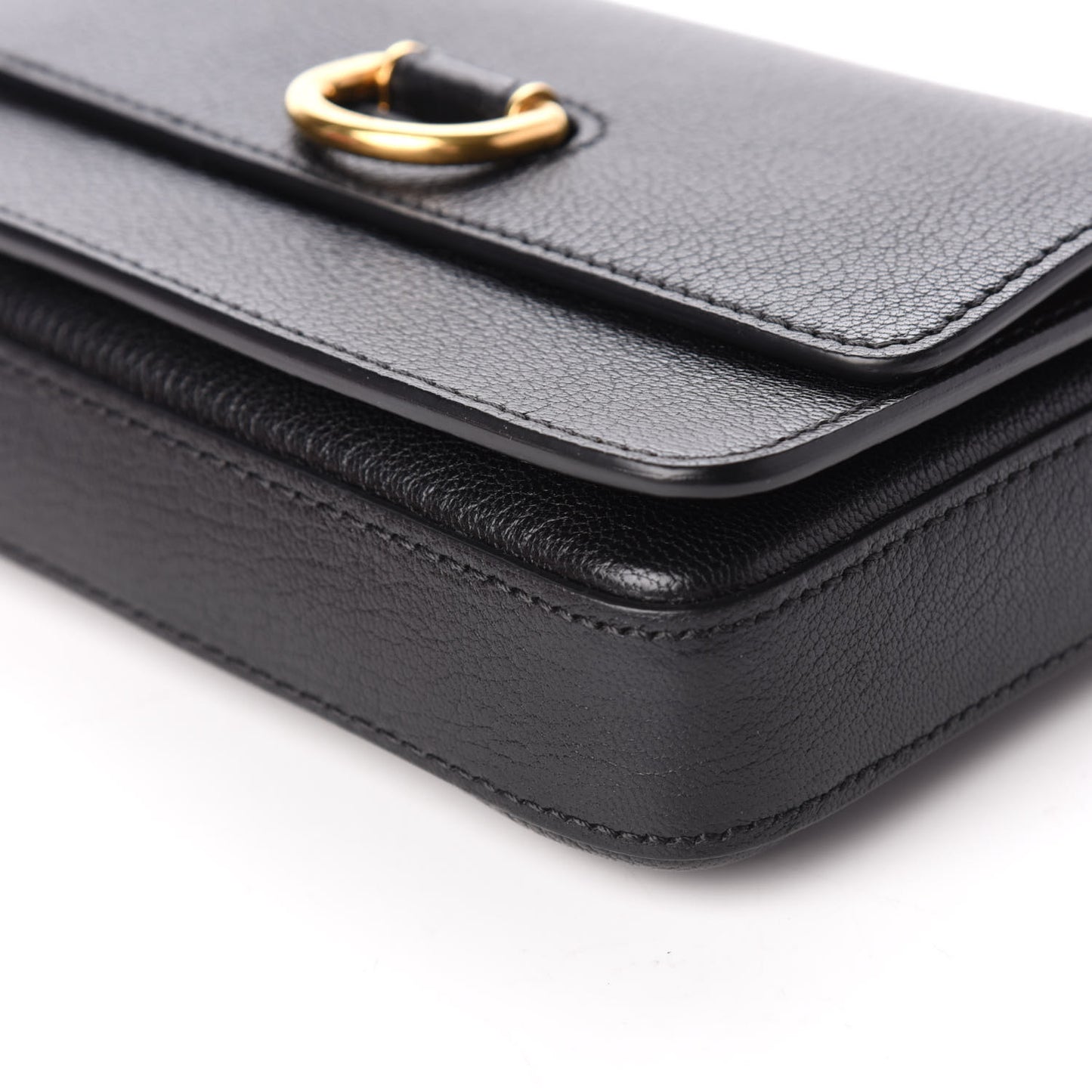 Goatskin Mini Hayes D-Ring Crossbody Bag Black