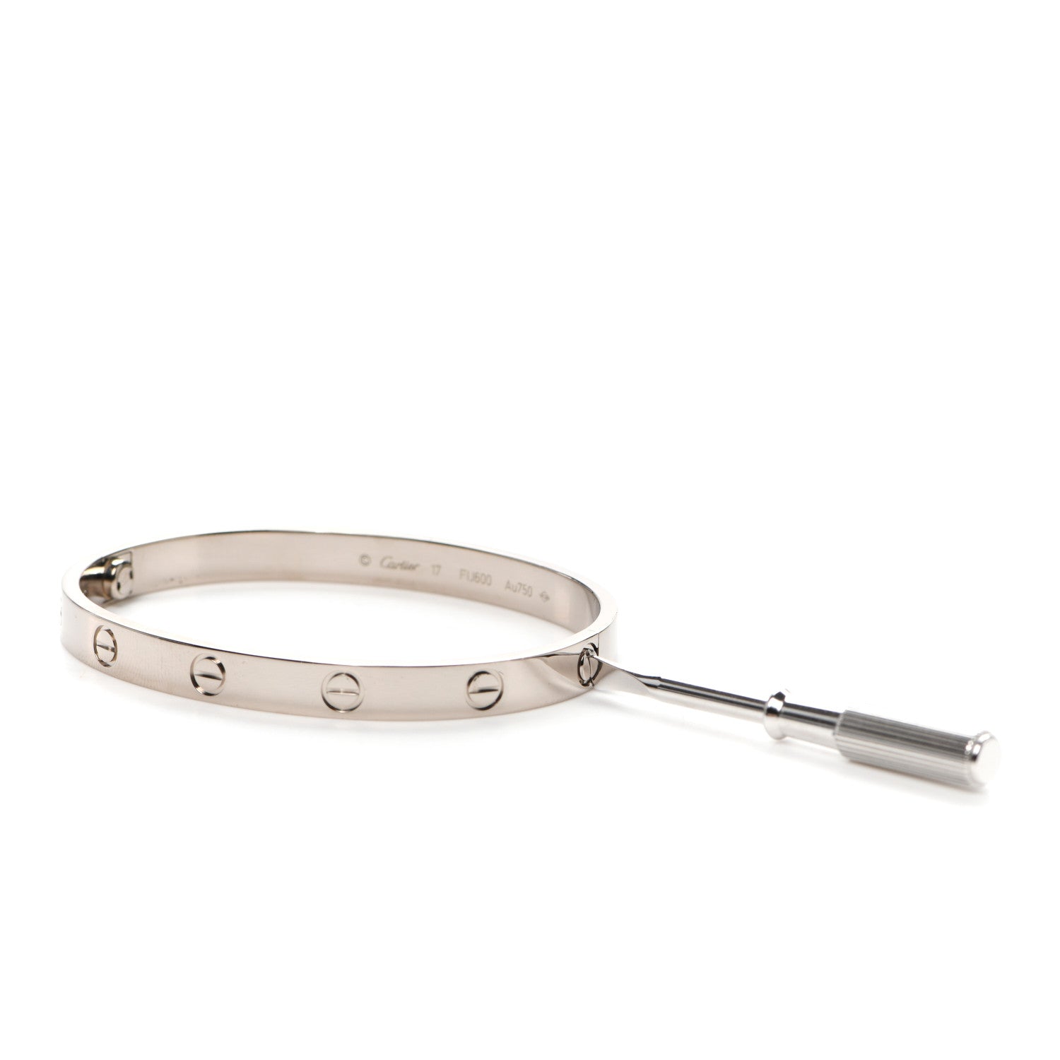 Cartier 18K White Gold LOVE Bracelet 17 4 of 6