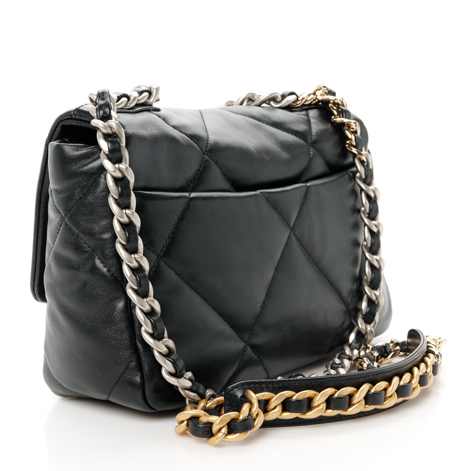 Chanel Lambskin Quilted Medium Chanel 19 Flap Black 3 of 11