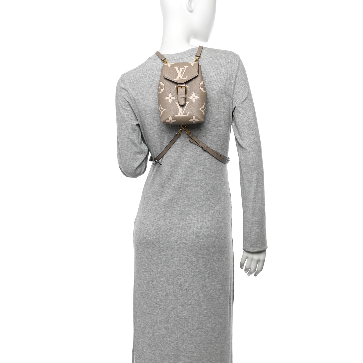 Empreinte Monogram Giant Tiny Backpack Tourterelle Cream