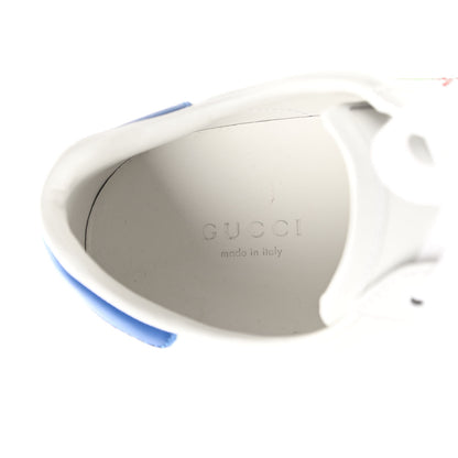 Gucci Calfskin Miro Soft Tennis Embroidered Womens Ace Sneakers 37 White Rio Blue 6 of 9