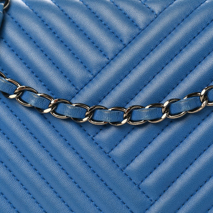 Chanel Lambskin Large CC Crossing Flap Blue 11 of 13