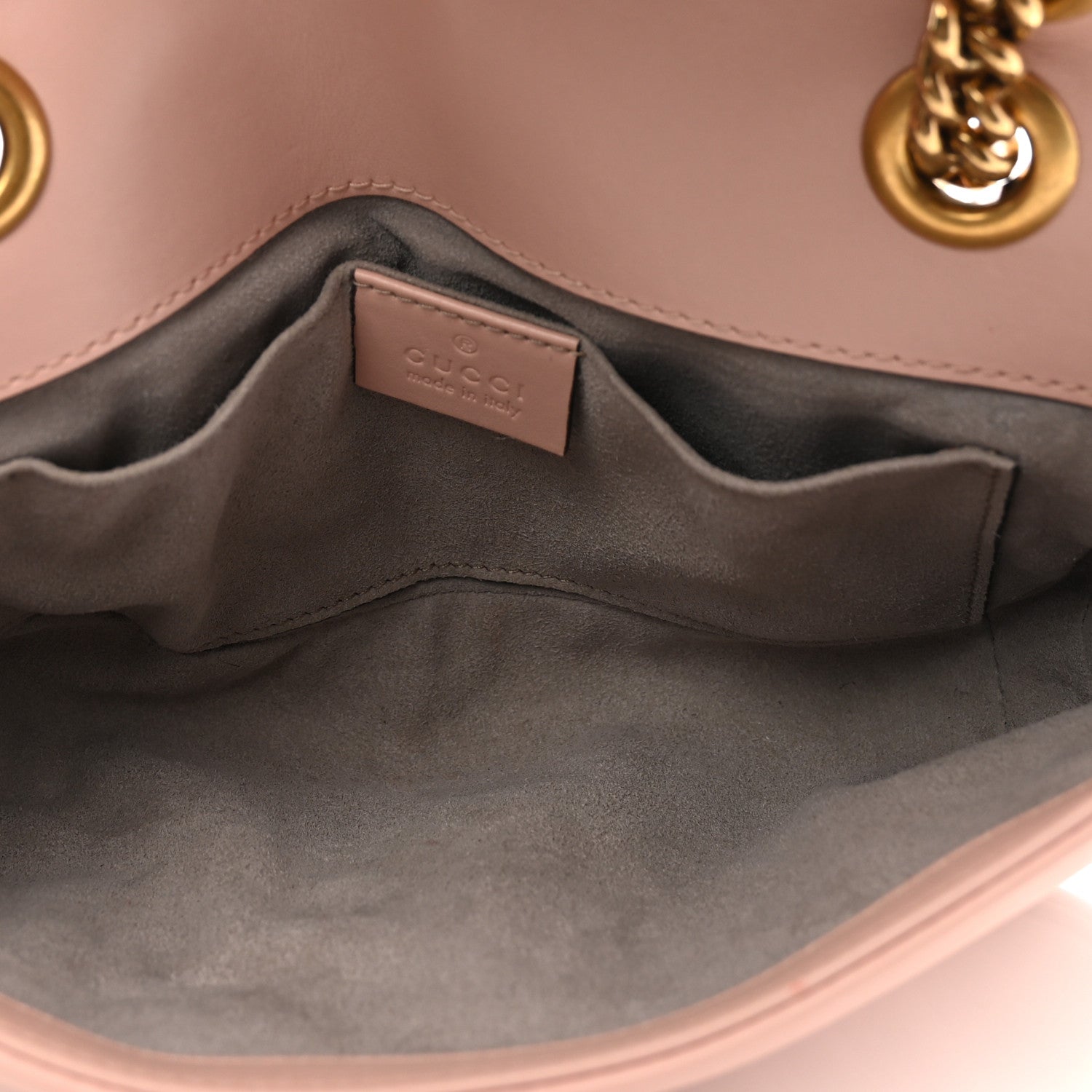 Gucci Calfskin Matelasse Mini GG Marmont Shoulder Bag Perfect Pink 5 of 14