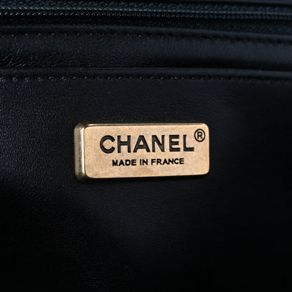 Chanel Lambskin Mosaic Medium Flap Black Gold Light Blue 6 of 11