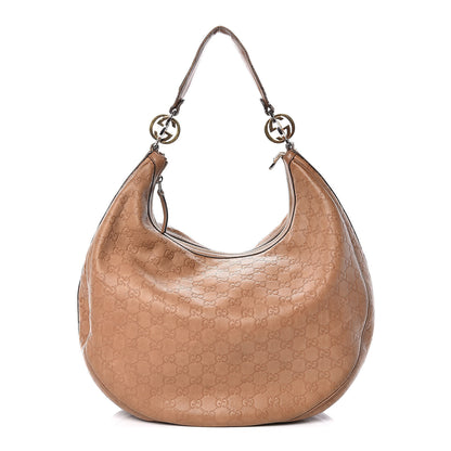 Gucci Guccissima Large GG Twins Hobo Brown 1 of 12