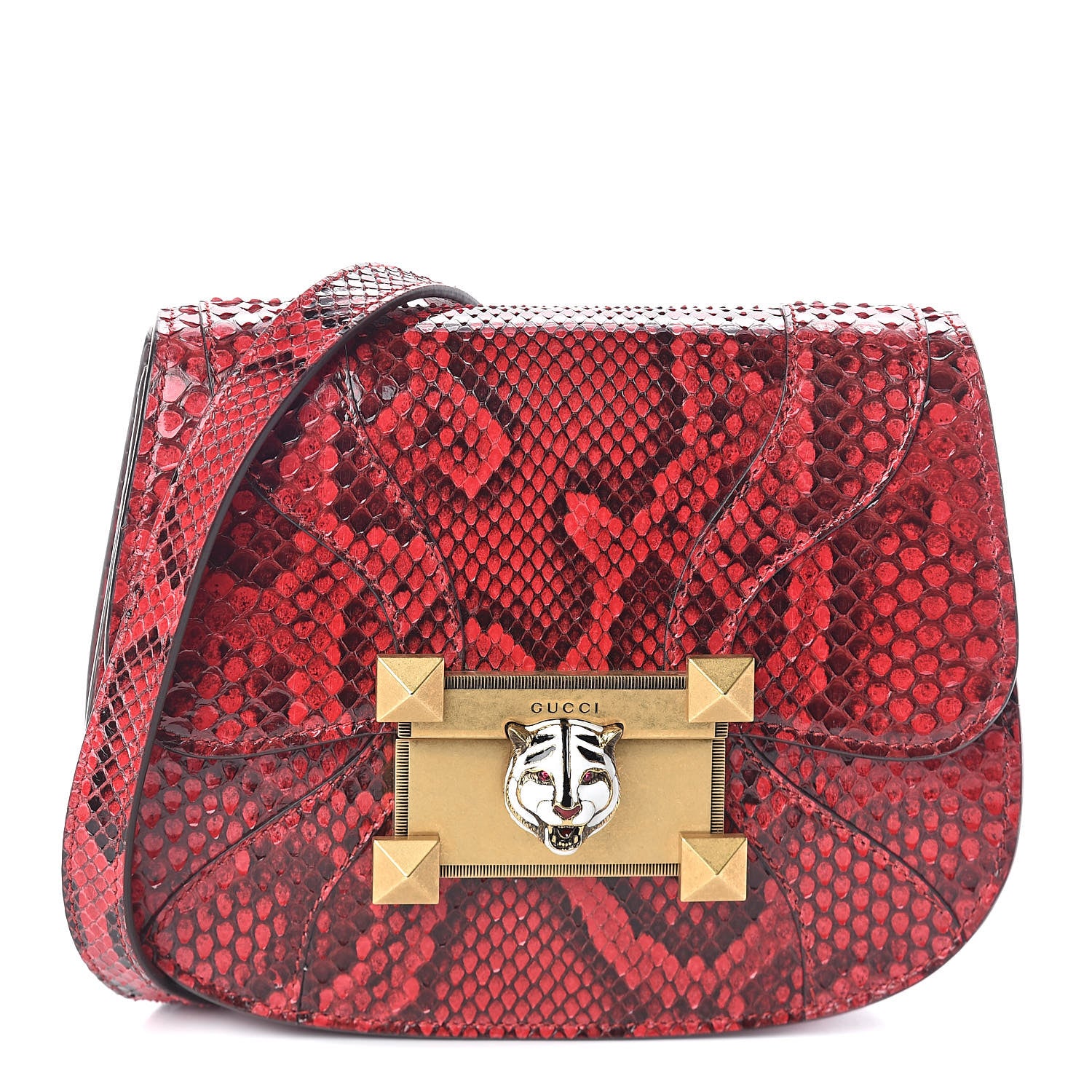Gucci Elaphe Radiata Small Osiride Shoulder Bag Hibiscus Red 1 of 9