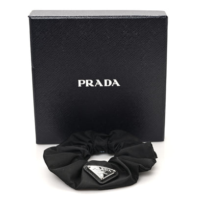 Prada Re-Nylon Metal Logo Scrunchie Black 4 of 4