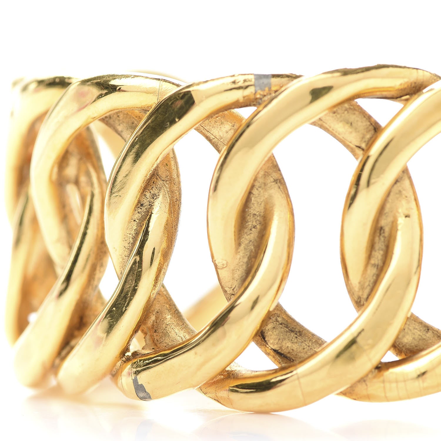 Chanel Metal Cuff Bracelet Gold 8 of 8