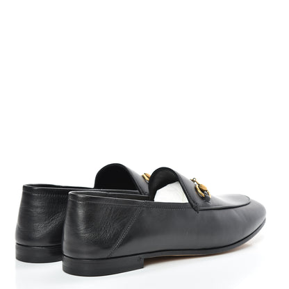 Gucci Lambskin Womens Brixton Horsebit Loafers 37.5 Black 4 of 12