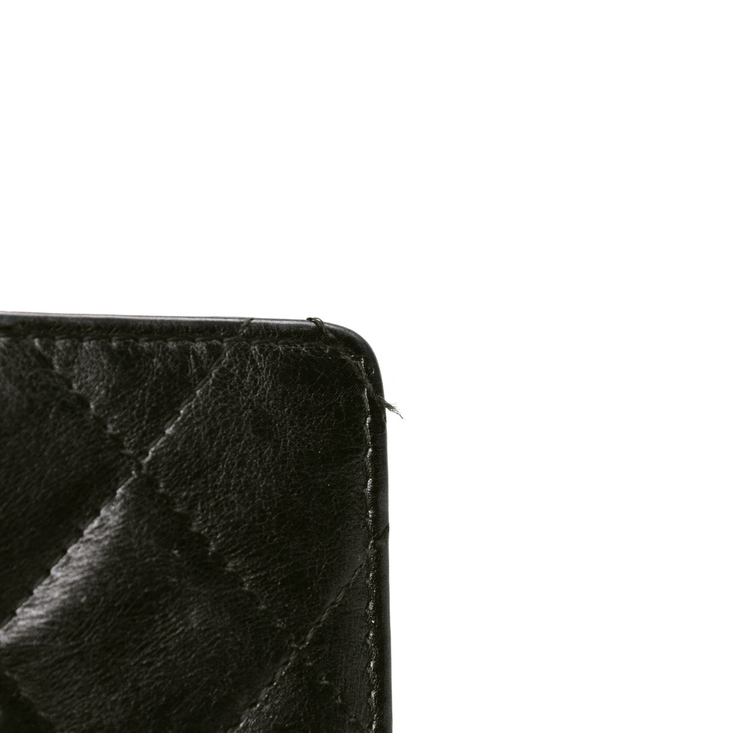 Chanel Aged Calfskin Quilted Cambon Yen Wallet Black 6 of 6