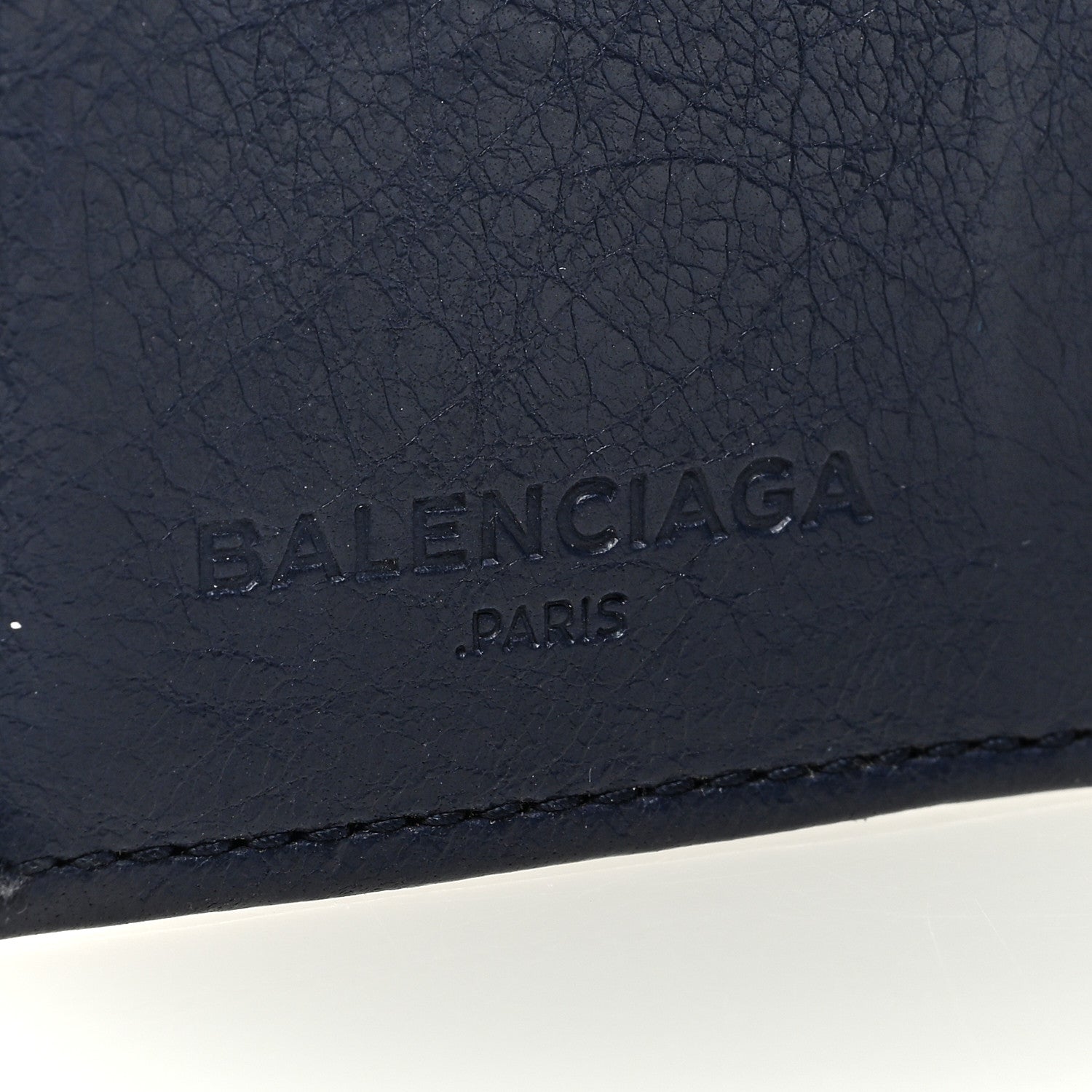 Balenciaga Agneau Giant 12 Gold Hardware Card Case Bleu Obscur 6 of 6