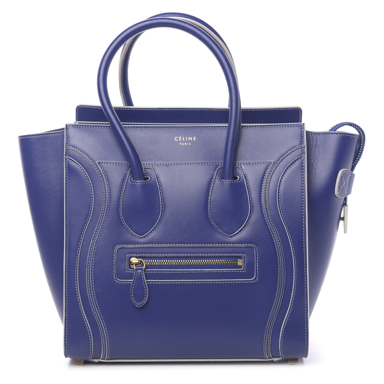 Celine Satin Calfskin Micro Debossed Luggage Inky Blue 1 of 9