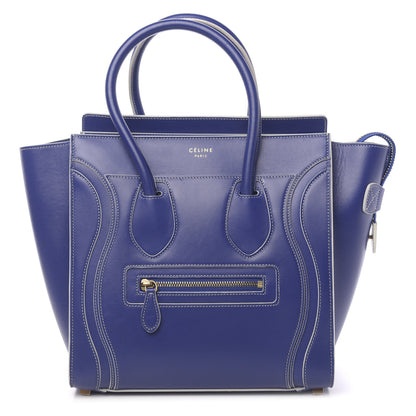 Celine Satin Calfskin Micro Debossed Luggage Inky Blue 1 of 9