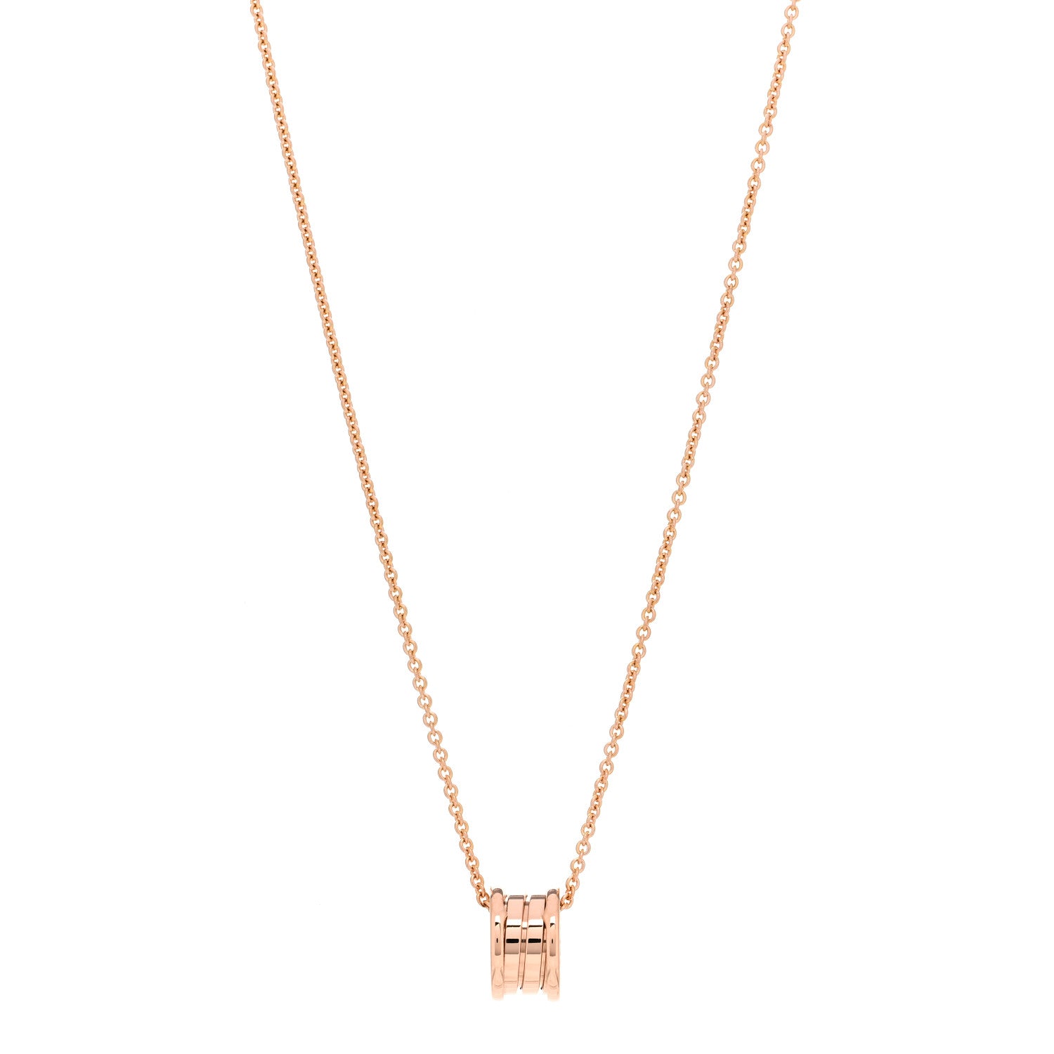 Bulgari 18K Rose Gold B.Zero1 Pendant Necklace 1 of 6