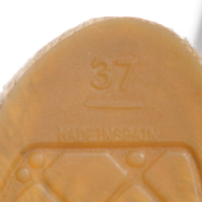 Chanel Toile Sequin CC Espadrilles 37 Beige Black 7 of 7