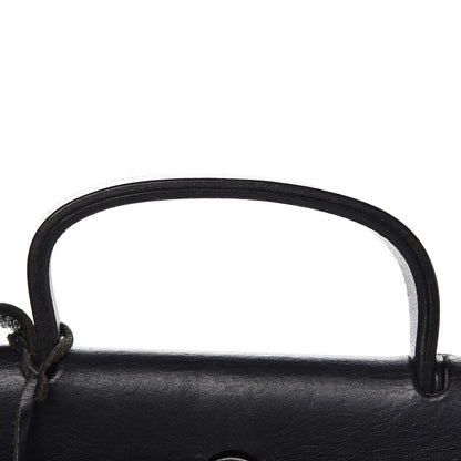 Hermes Toile Vache Calfskin Herbag 30 PM Natural Black 52 of 54
