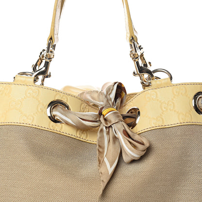 Gucci Canvas Guccissima Large Positano Tote Beige 11 of 12
