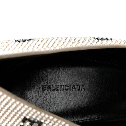 Balenciaga Strass Allover Logo Square Knife 110mm Pumps 38 Crystal Black 8 of 10