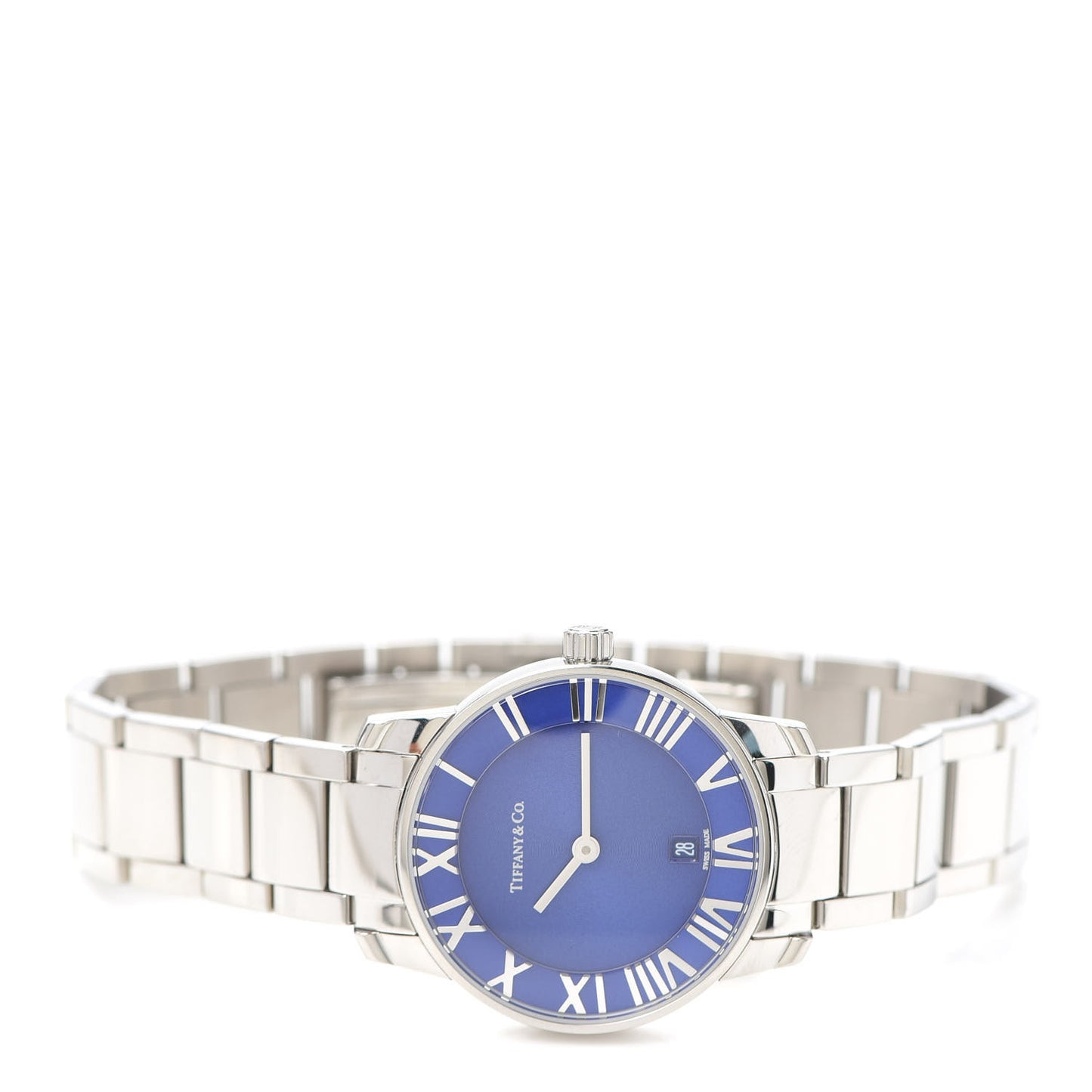 Stainless Steel 29mm Atlas 2-Hand Quartz Watch Blue Azure