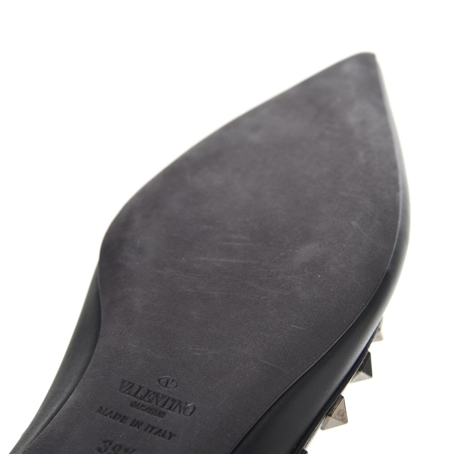 Valentino Garavani Nappa Rockstud Ballerina Flats 39.5 Black 10 of 15