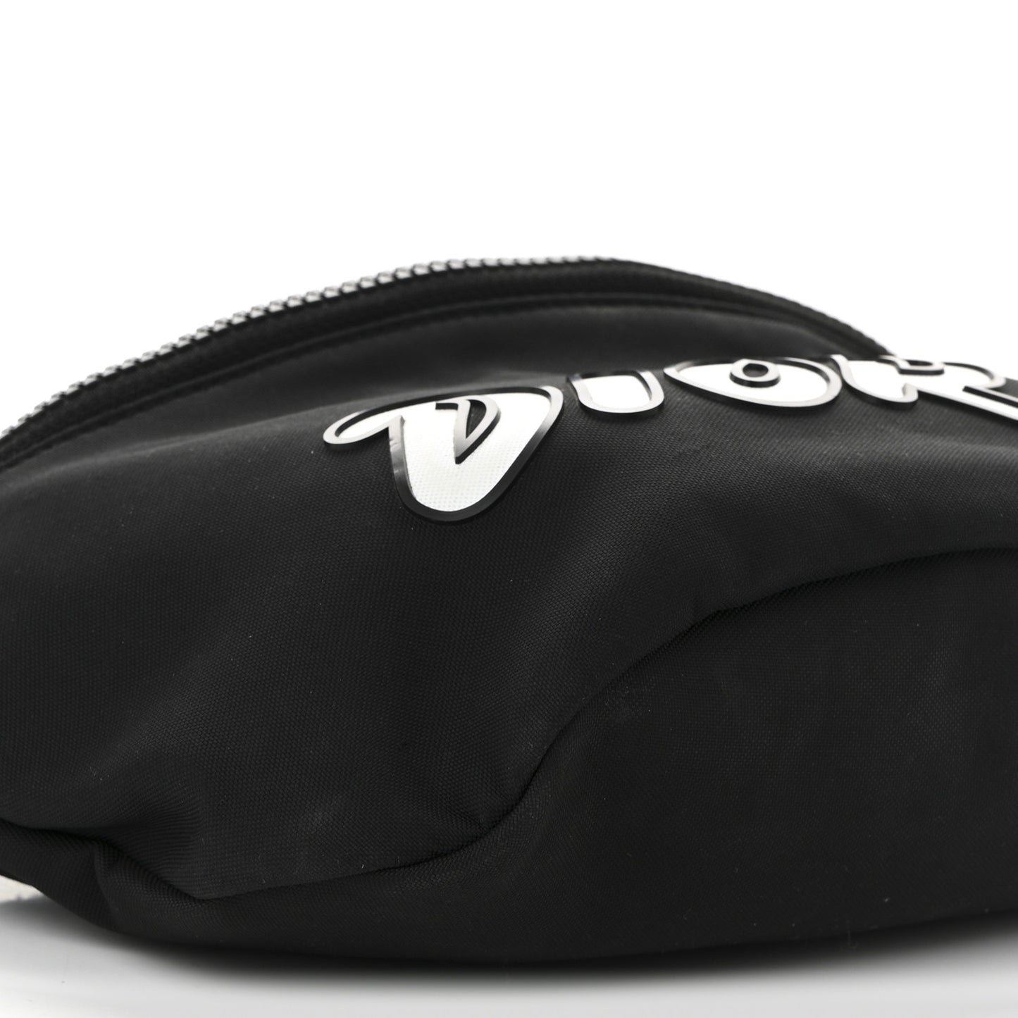 X KAWS Nylon Calfskin Bee Belt Bag Black