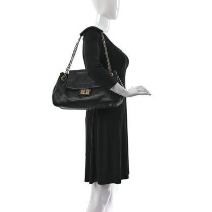 Chanel Calfskin Perforated Large Drill Accordion Flap Black 2 of 12