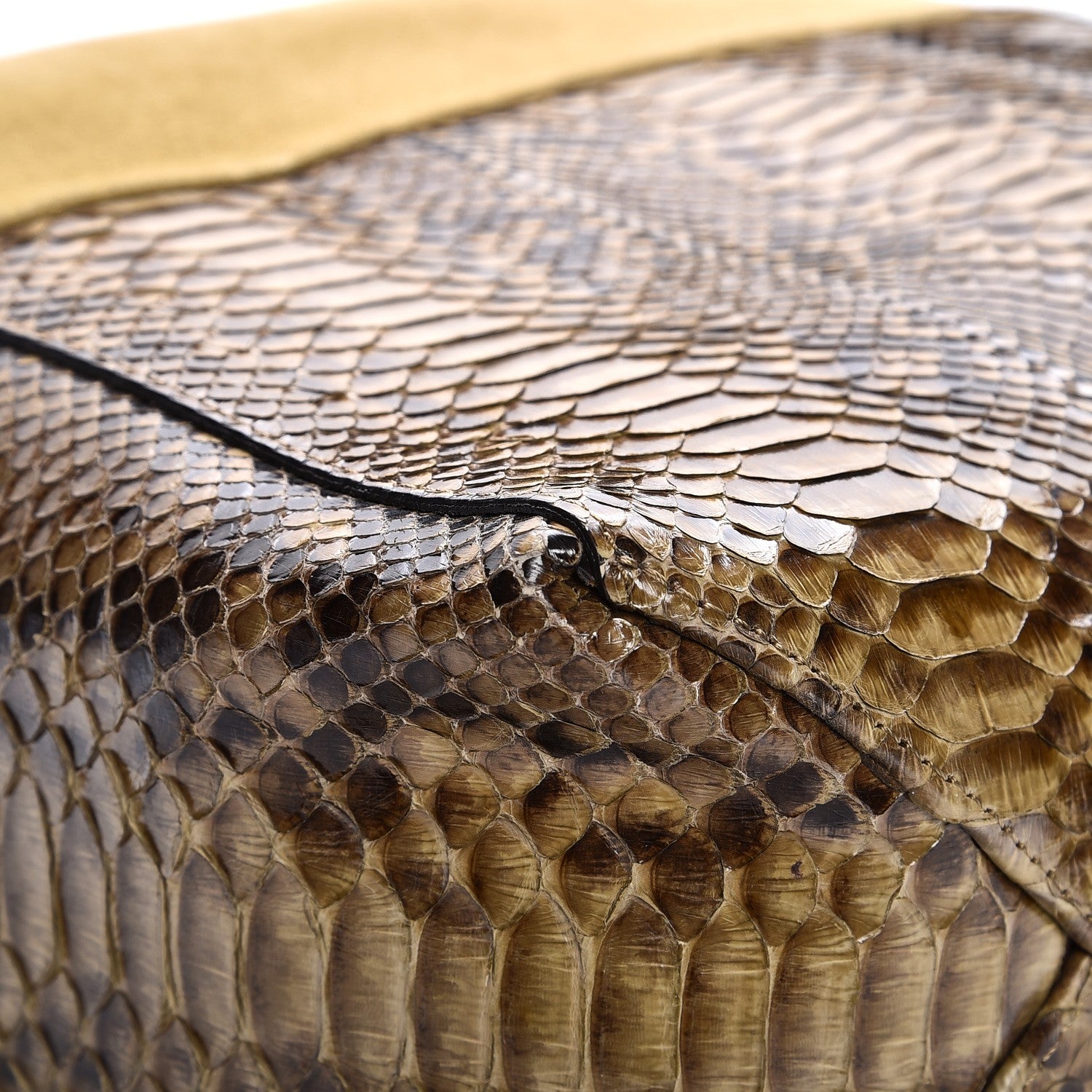 Celine Python Suede Vertical Bi-Cabas Khaki 11 of 11