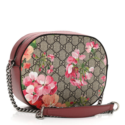 Gucci GG Supreme Monogram Blooms Mini Chain Shoulder Bag Beige Multicolor Dry Rose 3 of 10