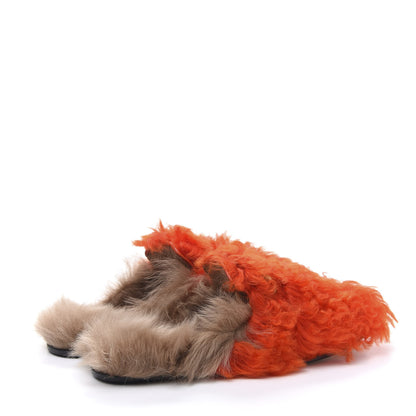 Gucci Merino Wool Womens Princetown Slippers 37 Sun Orange Natural 4 of 8