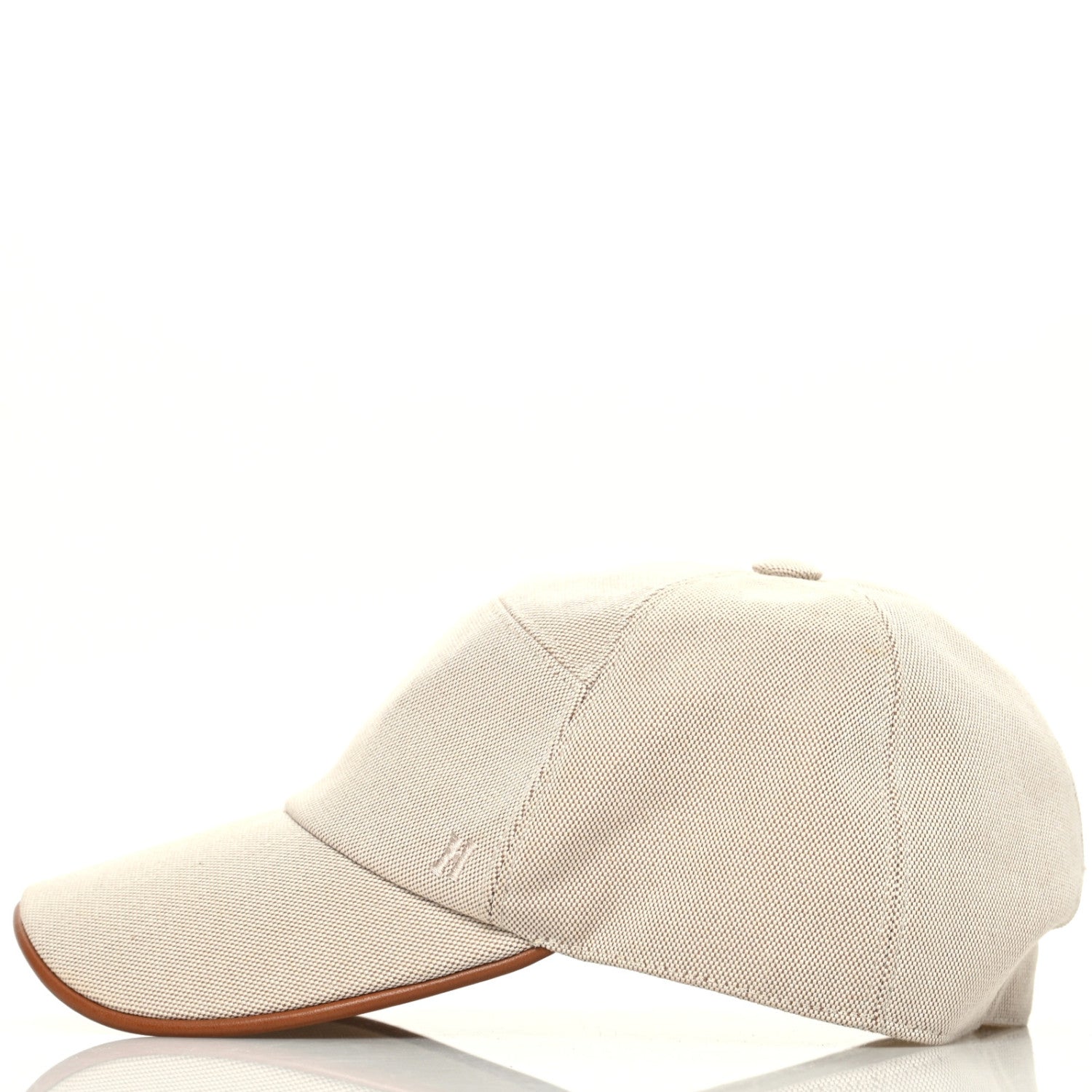 Hermes Toile Lambskin Cap 58 Natural 4 of 8