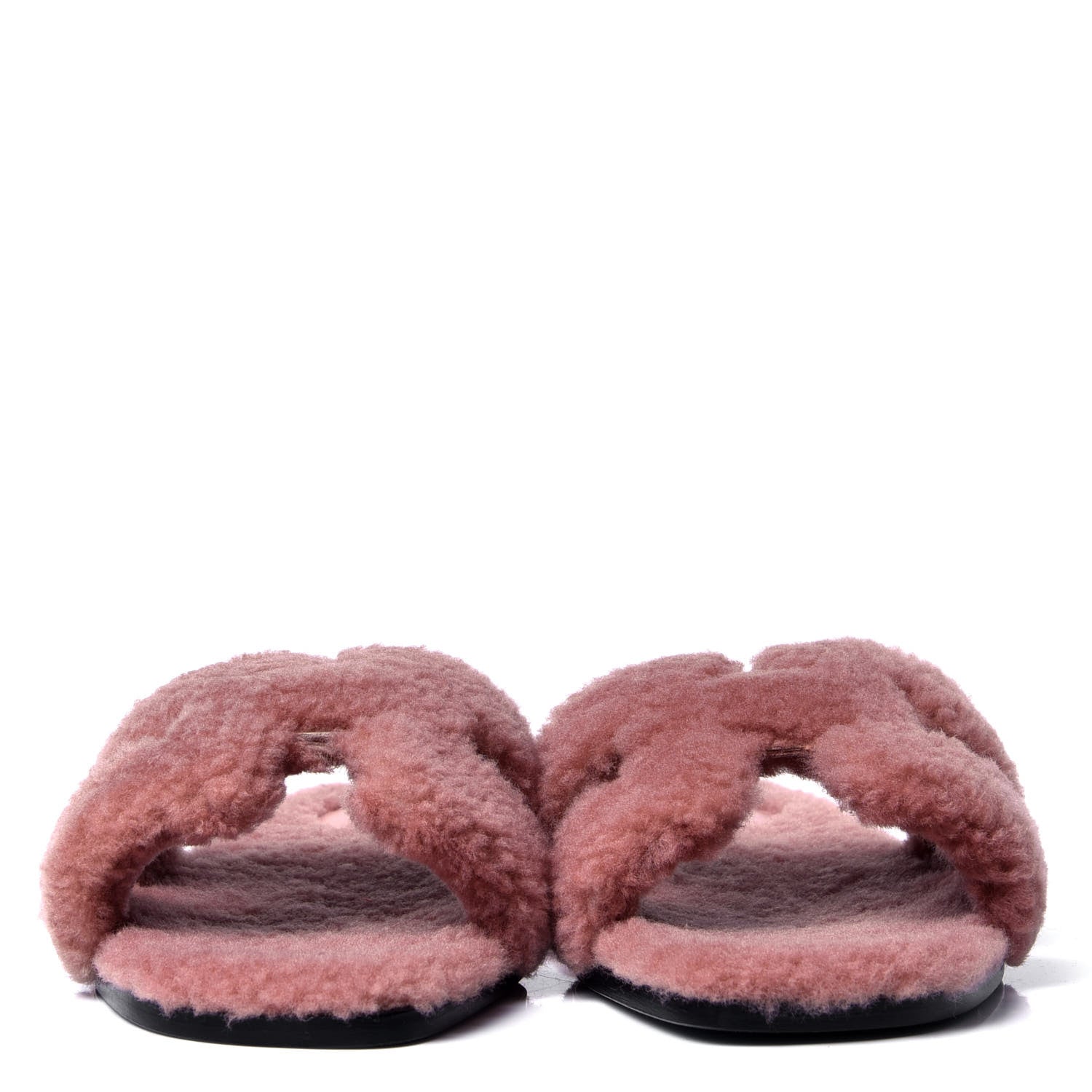 Hermes Woolskin Oran Sandals 39 Rose Aube 2 of 6
